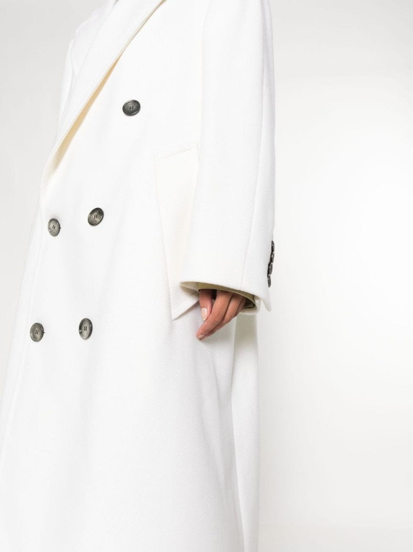 Ami Paris Double-Breasted Ankle-Length Coat