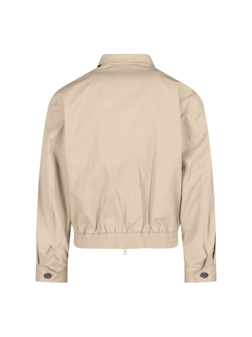 Tonywack Structured Beige Jacket With Front Zipper