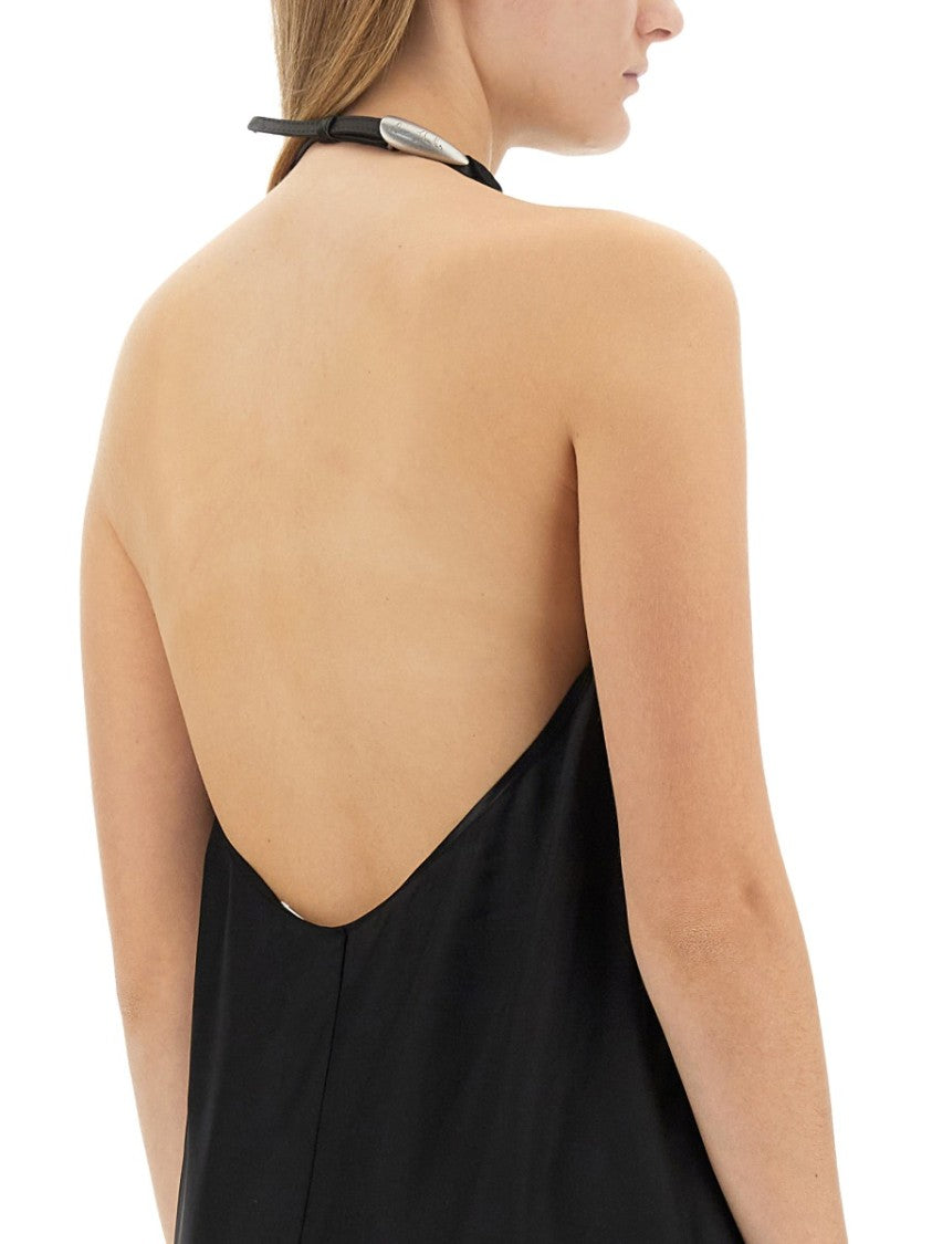Acne Studios Halter Neck Midi Dress With Wide Back
