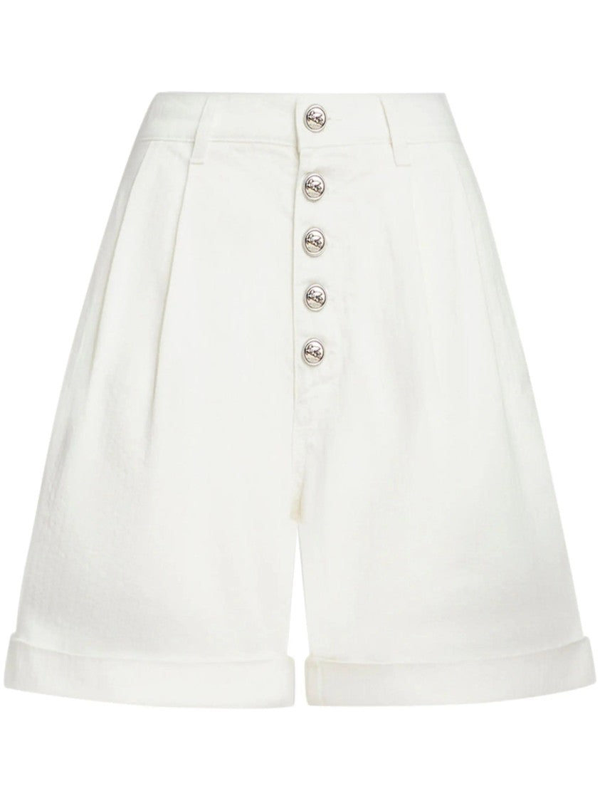 Etro High-Waisted Tailored Shorts With Button-Up Front