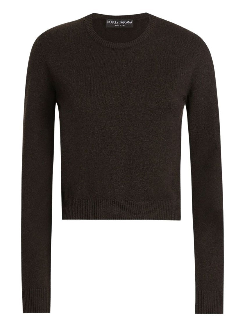 Dolce & Gabbana Cashmere Sweater With Classic Crew Neckline