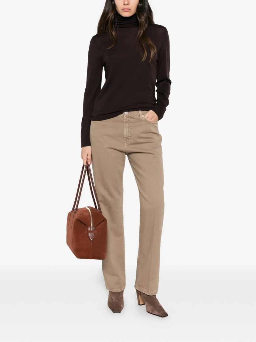 Seafarer Brown Moby Five-Pocket Straight-Leg Pants