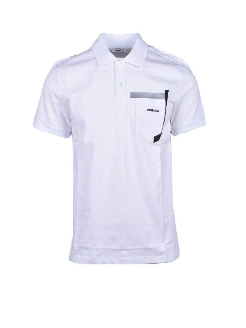 Bikkembergs White Cotton Stretch Polo Shirt