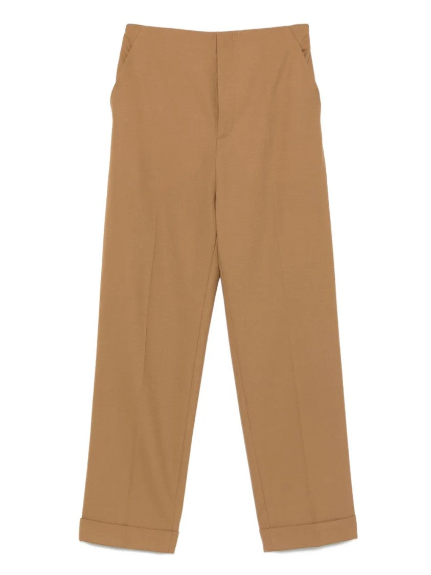 Alberta Ferretti Straight-Leg Tailored Mid-Rise Waist Pants