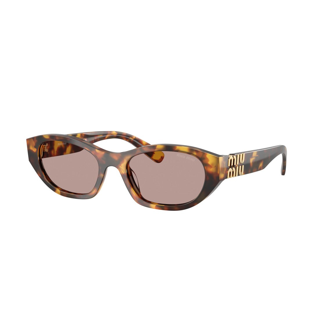 Miu Miu 0Mu A03s Tortoiseshell Oval Frame Sunglasses