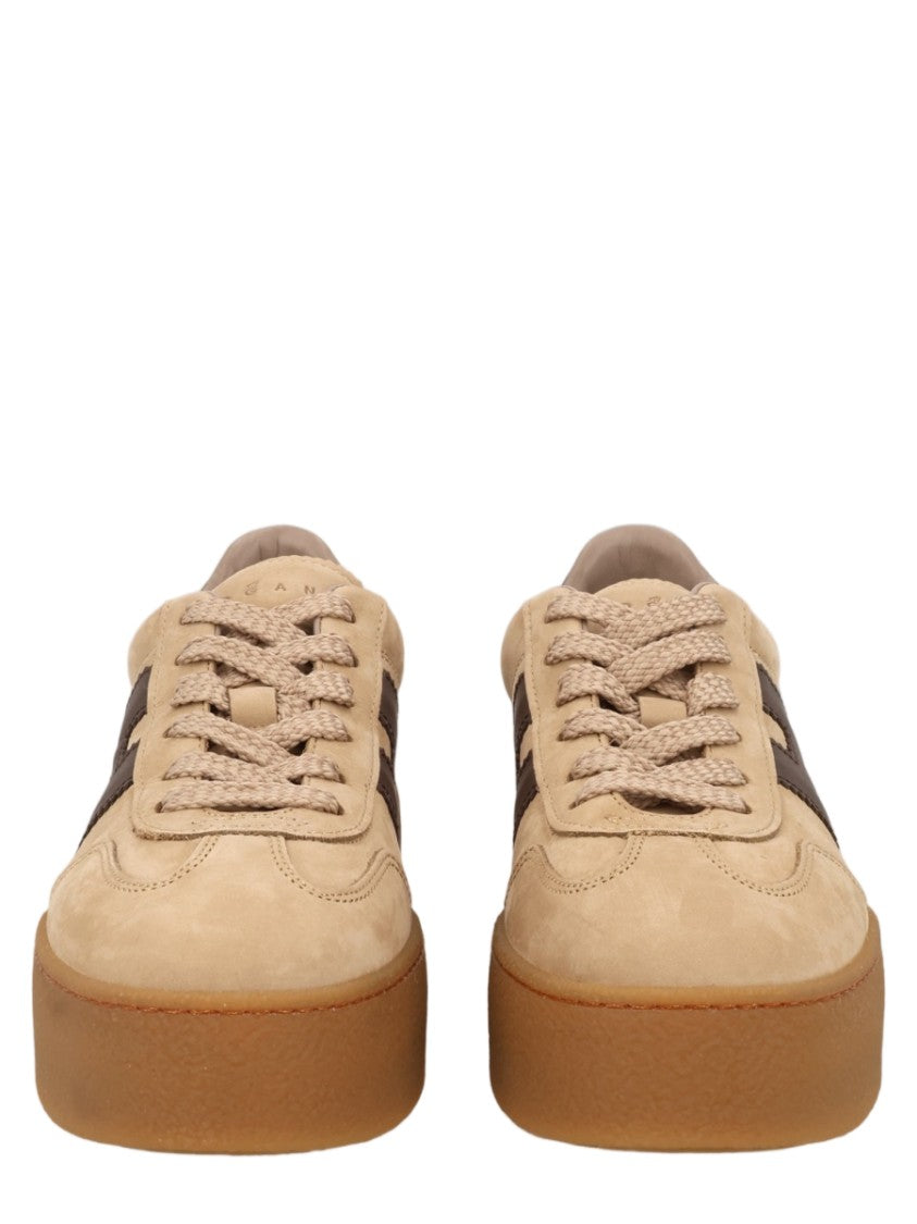 Hogan Cool Thick Sole Calfskin Sneakers