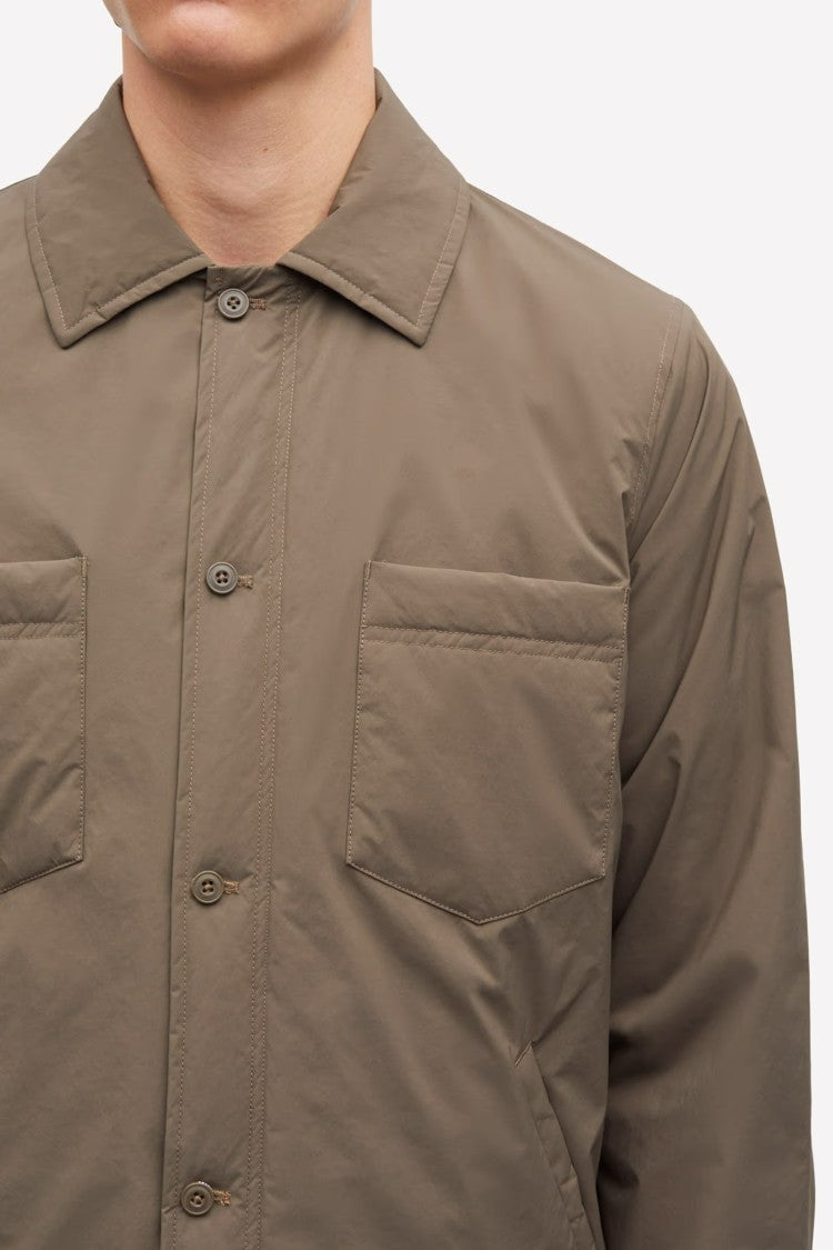 Samsoe Samsoe Khaki Shirt Jacket With Primaloft® Insulation