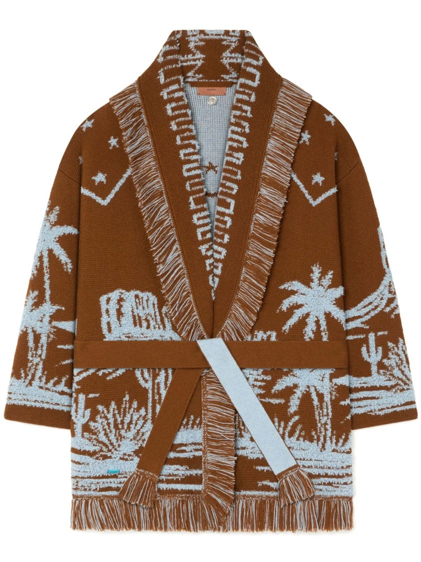 Alanui Canyon Spirit Desert Pattern Cashmere Cardigan