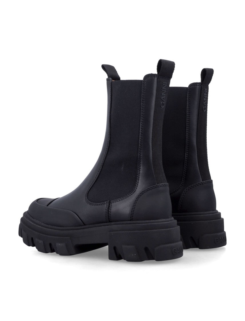 Ganni Cleated Mid Rubber Sole Boots
