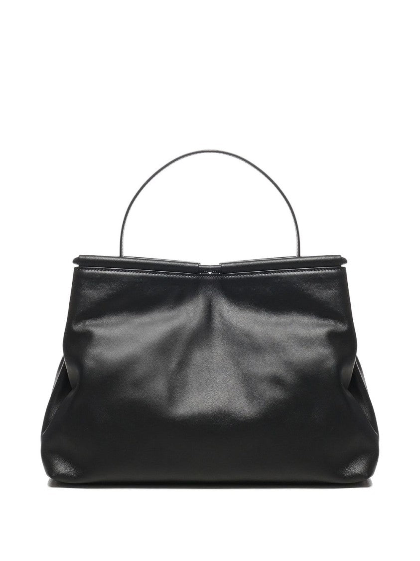 Coccinelle Structured Calfskin Shoulder Bag With Gold-Tone Clasp