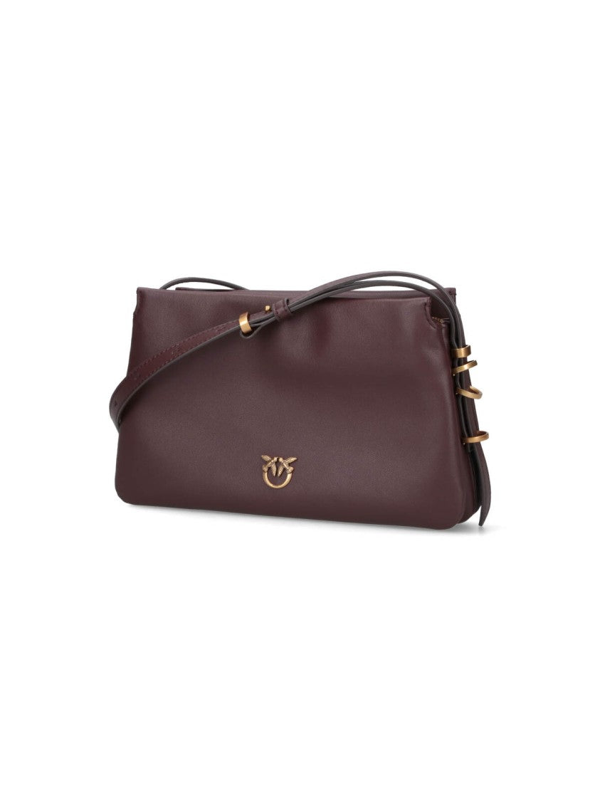 Pinko Mini “Triplet” Shoulder Bag – Bordeaux