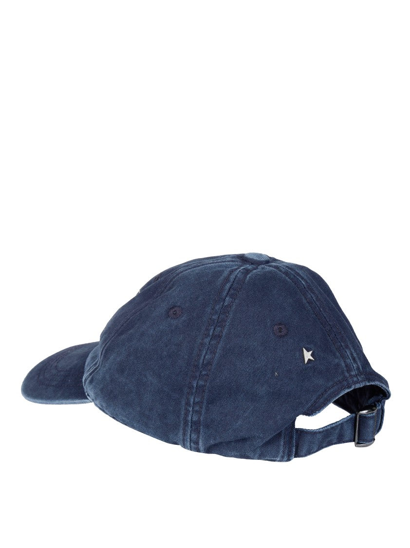 Golden Goose Vintage Embroidered Blue Baseball Cap