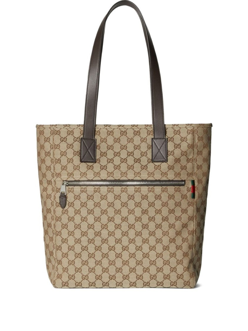 Gucci Beige Monogram Fabric Tote