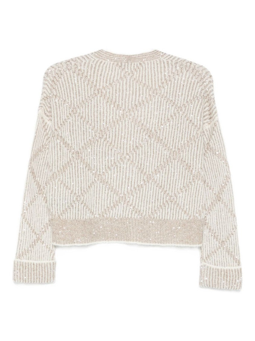 D. Exterior Classic Knit Sweater With Relaxed Fit And Round Neckline