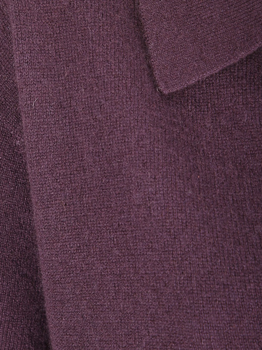 Lisa Yang Cropped Cashmere Top With Classic Collar And V-Neckline