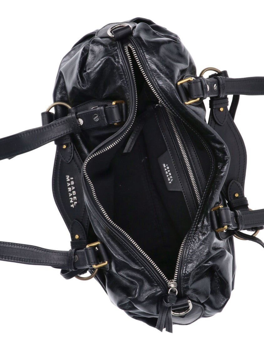 Isabel Marant Black Tilpa Mini Leather Shoulder Bag