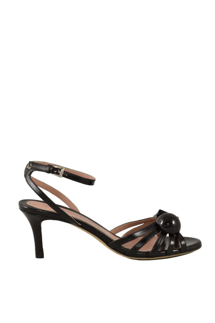 Dove Nuotano Gli Squali Heeled Sandal 8Cm - Black
