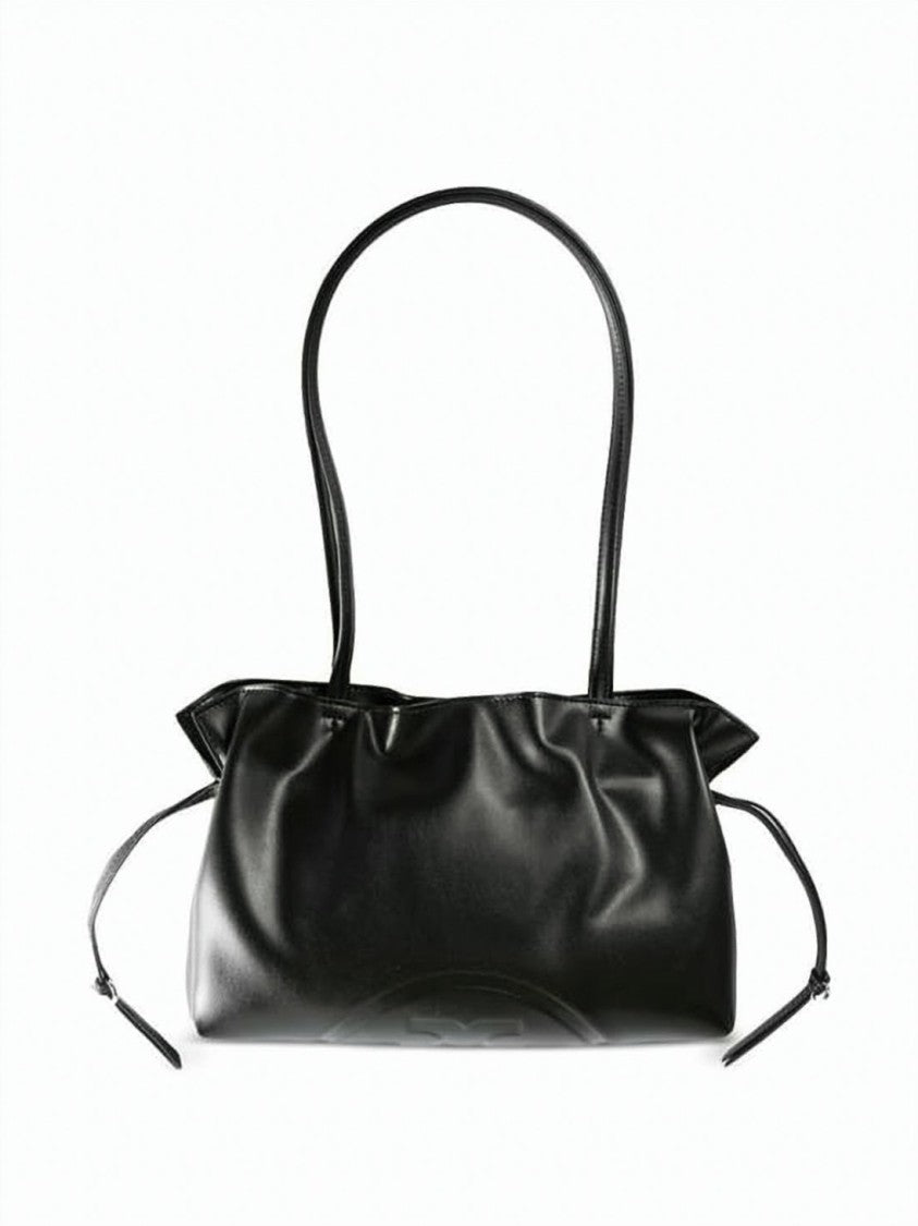 Tory Burch Gathered Black Shoulder Bag