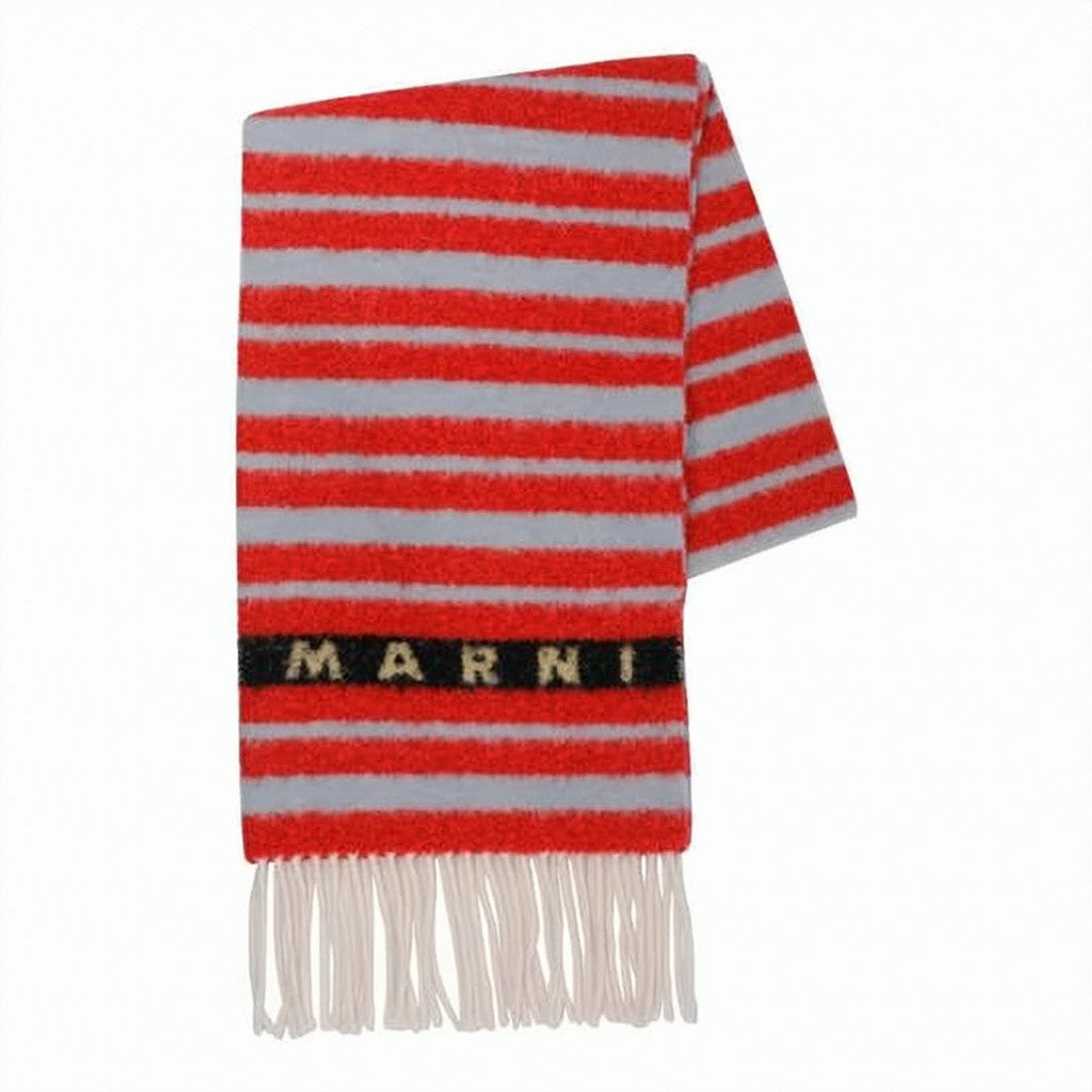 Marni Horizontal Striped Alpaca Blend Scarf