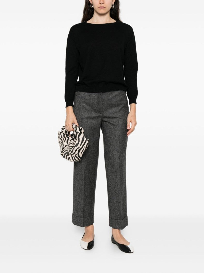 Tabaroni Cashmere Cashmere Sweater With Classic Round Neckline