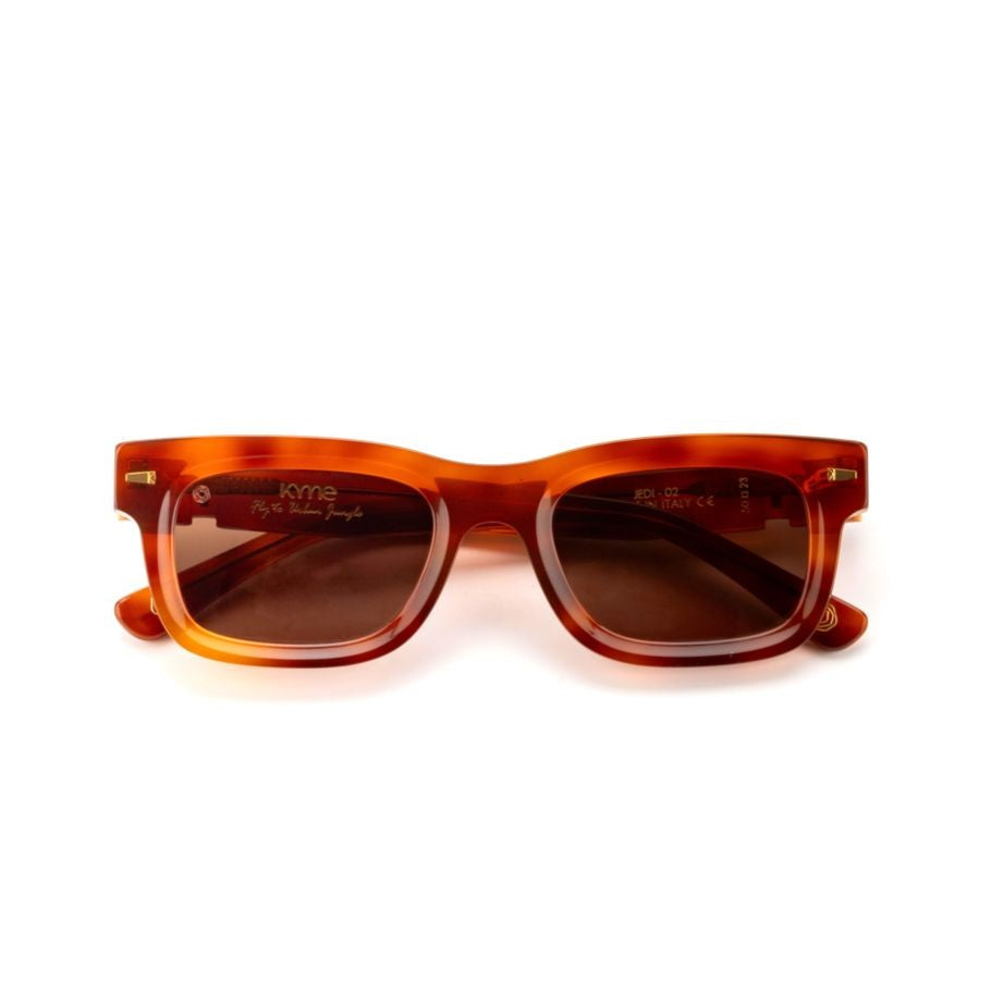 Kyme Jedi2 Tortoiseshell Pattern Sunglasses With Rectangular Frame