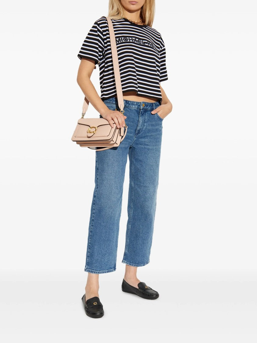 Michael Kors Mid-Blue Denim Jeans With Slightly Faded Wash And Straight-Leg Silhouette