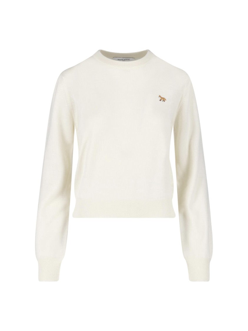 Maison Kitsuné Cream Baby Fox Merino Wool Sweater