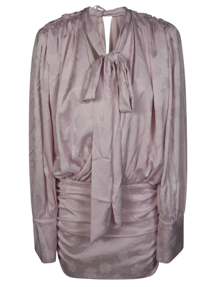 Rotate Pink Floral Jacquard Shawl Mini Dress
