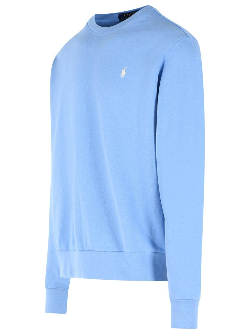 Polo Ralph Lauren Light Blue Cotton Sweatshirt