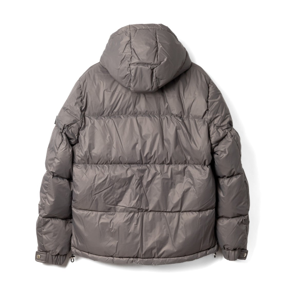 White Space Padded Grey Jacket With High Neck