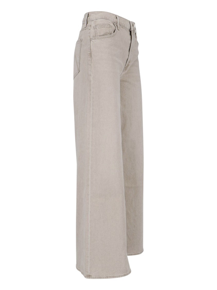 Mother Classic Brown Denim Jeans With Timeless Five-Pocket Design