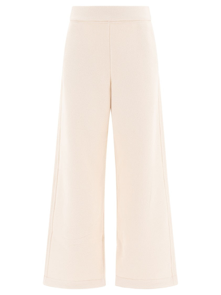 Max Mara Cropped Wide-Leg Trousers With Smooth Waistband