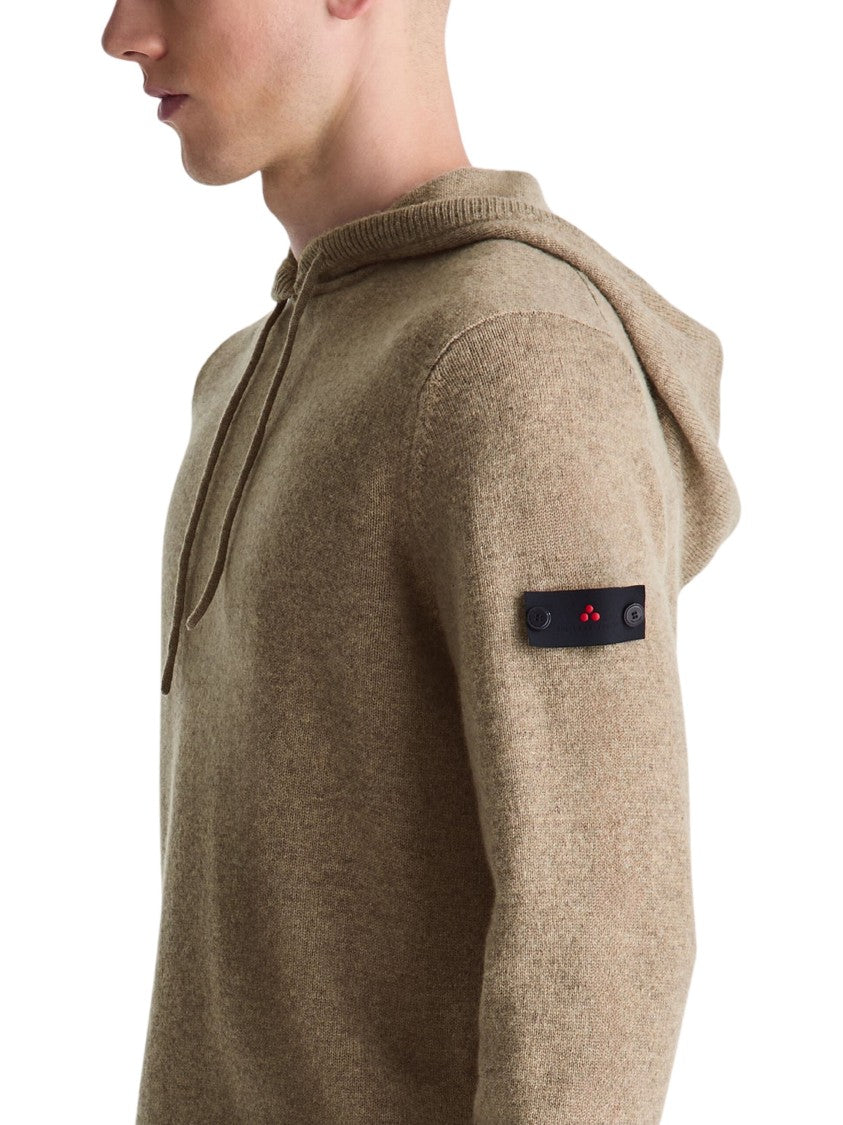 Peuterey Textured Yak Wool Sweater With Adjustable Hood