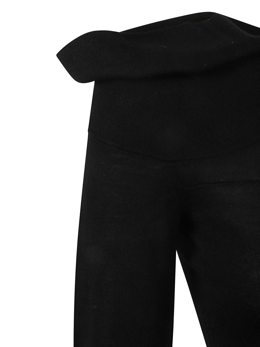 Isabel Marant Off-Shoulder Black Merino Wool Sweater
