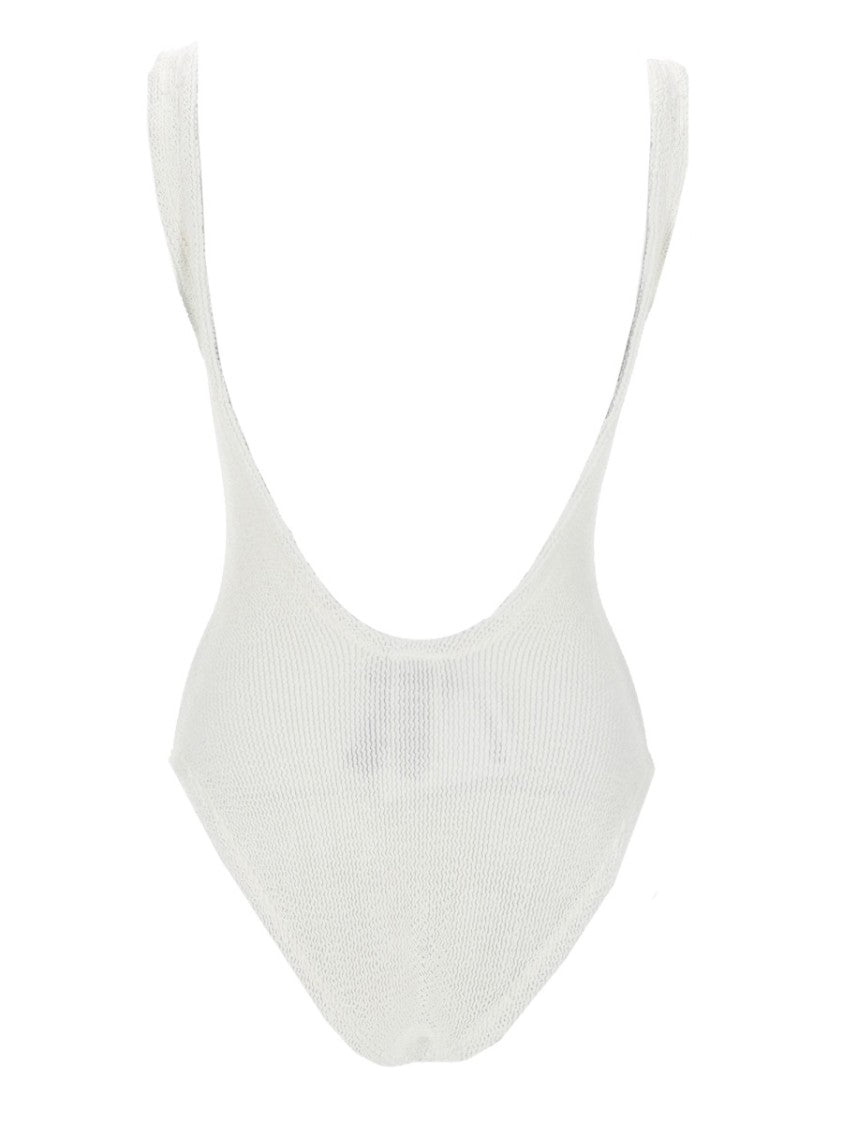 Hunza G Neutrals Square Neck Textured Swimsuit