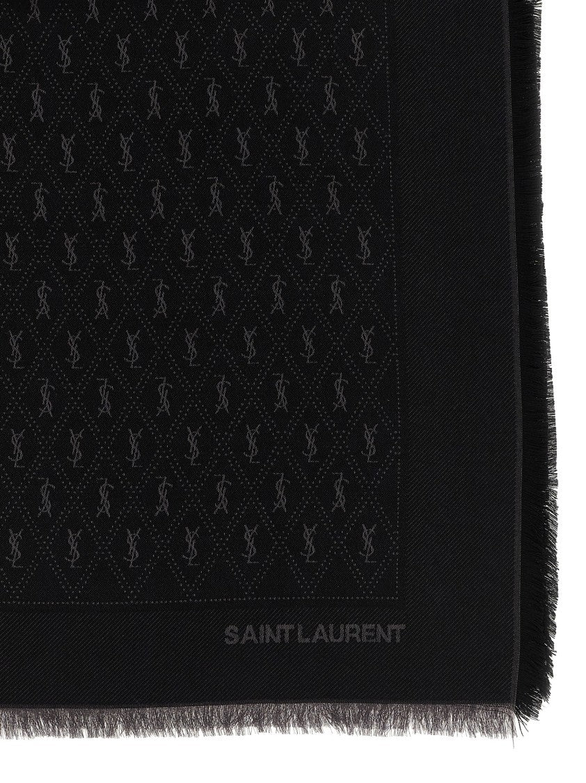 Saint Laurent Ysl Monogram Scarf