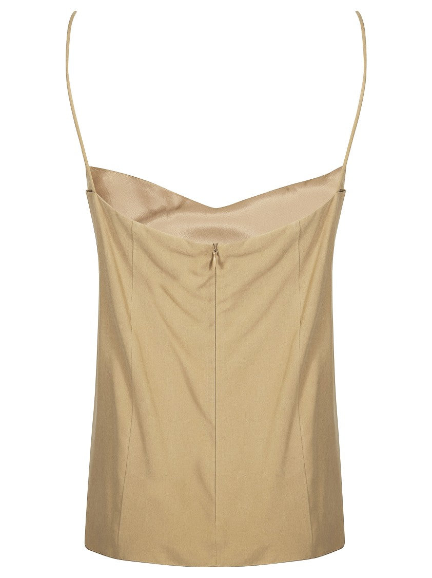 Max Mara Warm Beige Unghia V-Neck Camisole