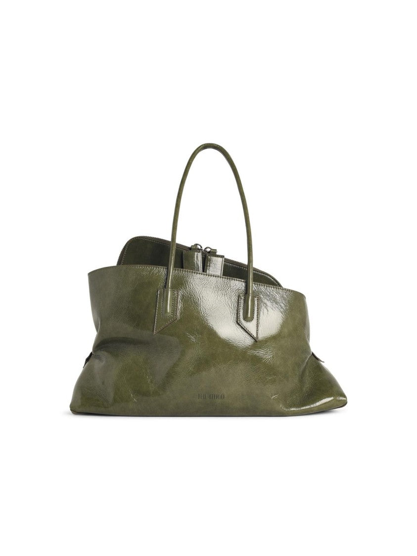 The Attico Medium 'La Passeggiata' Green Leather Bag