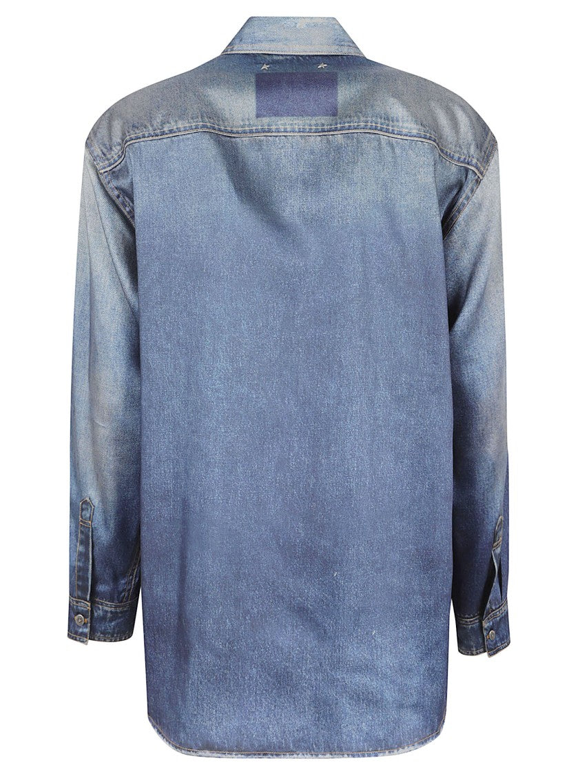 Golden Goose Casual Oversized Shirt With Classic Collar