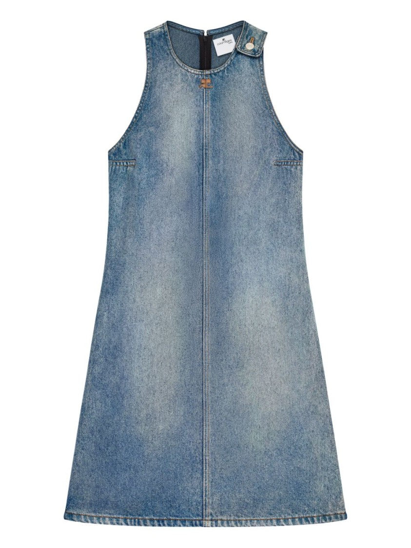 Courrèges A-Line Denim Mini Dress