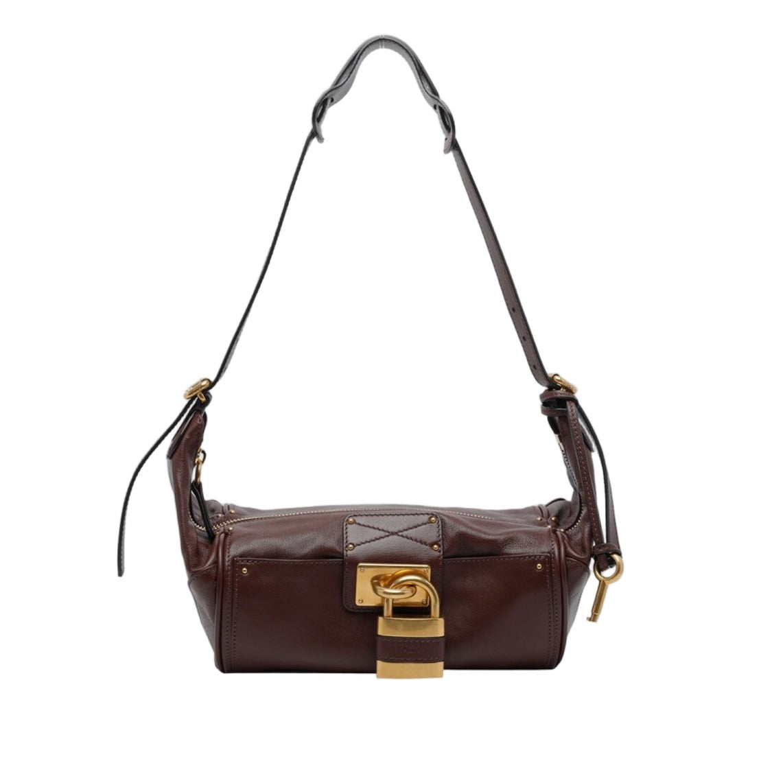 Chloé Rectangular Leather Bag With Adjustable Strap And Secure Zip Closure