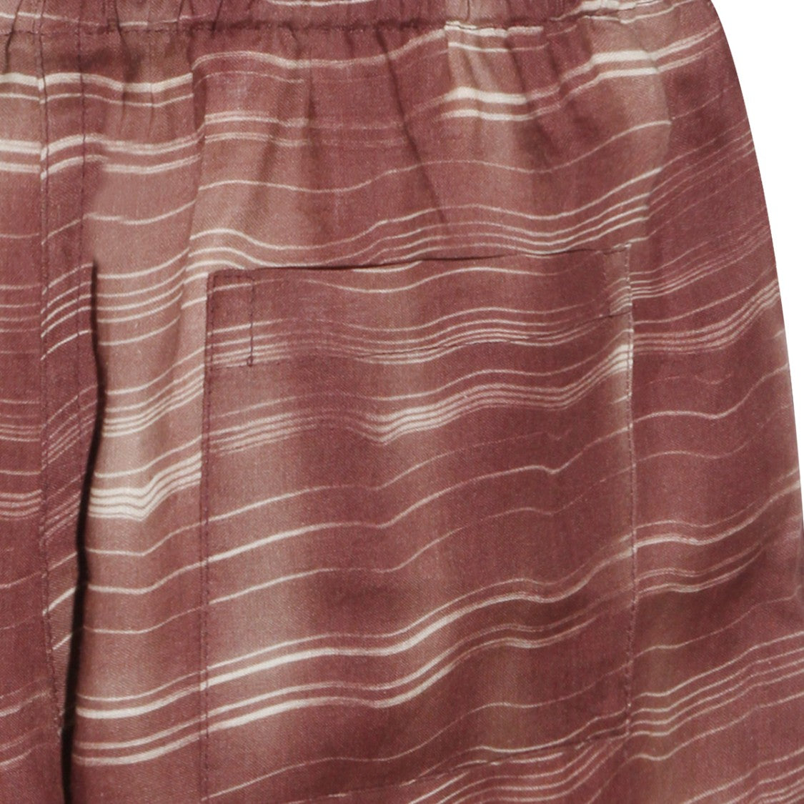 Marni Wavy Stripe Pattern Brown Shorts