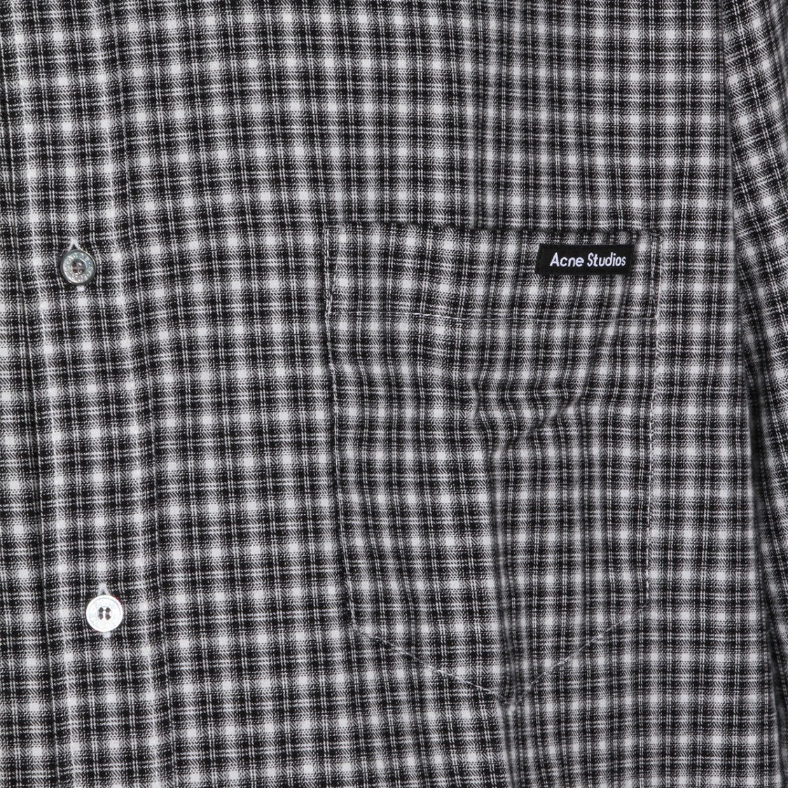 Acne Studios Checkered Pattern Shirt With Button-Down Front