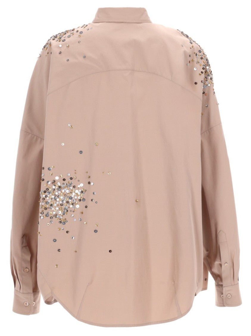 Dries Van Noten Casia Rhinestones Oversized Relaxed Shirt