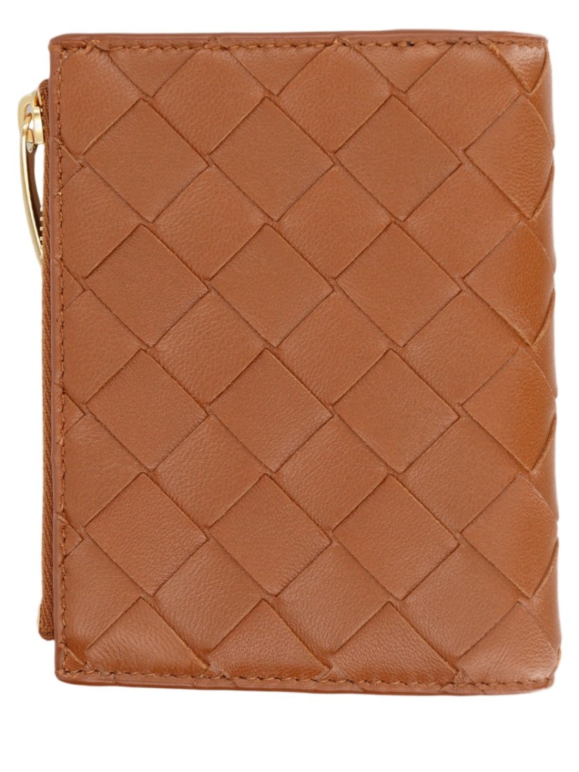 Bottega Veneta Woven Pattern Leather Bi-Fold Wallet