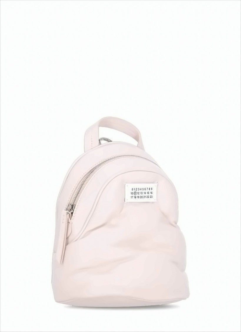 Maison Margiela Calf Leather Backpack With Chain-Detail Straps And Zip Closure