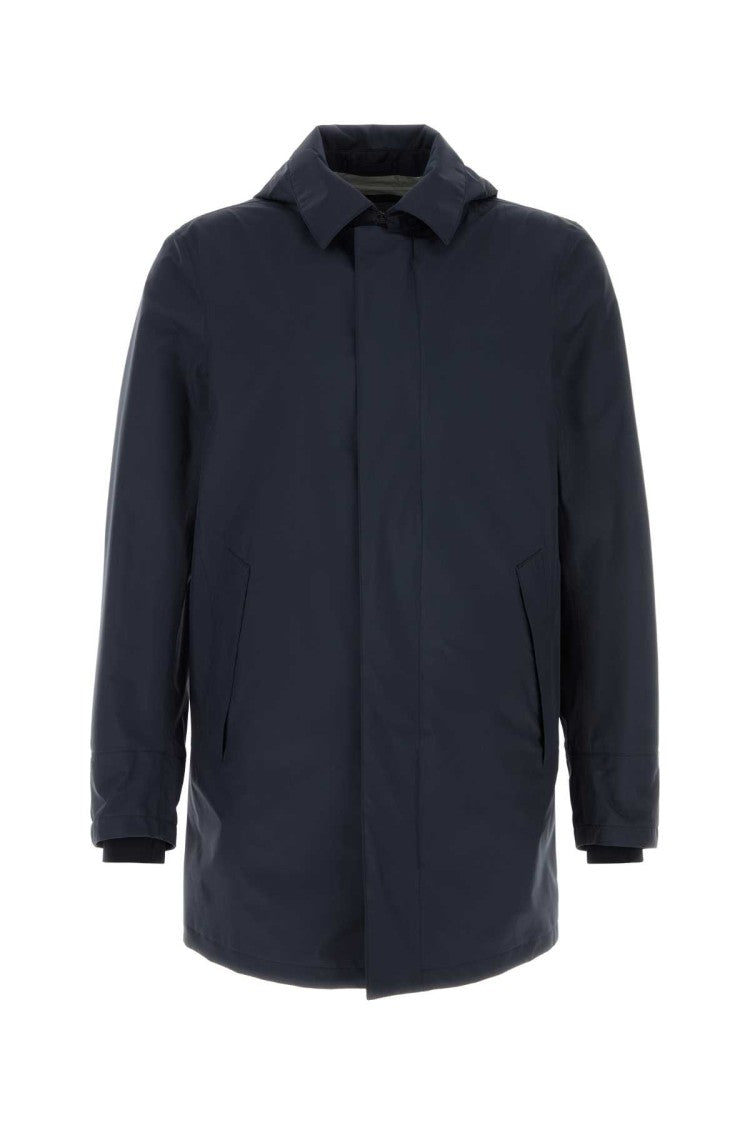 Herno Navy Blue Polyester Jacket