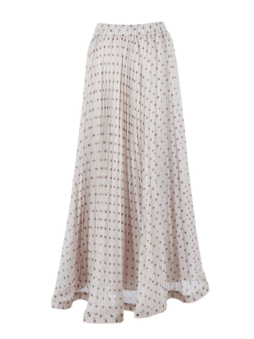 P.A.R.O.S.H. Polka Dot Elastic Midi Skirt