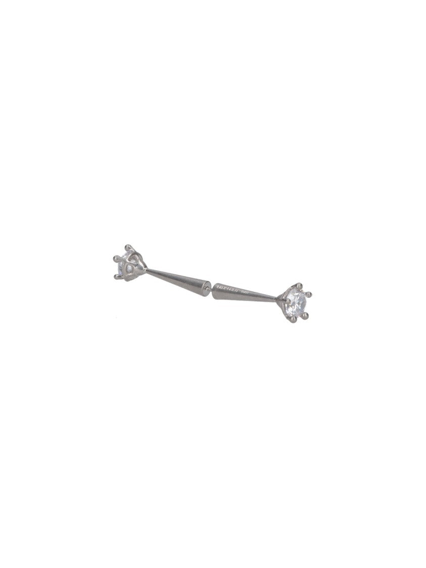 Panconesi "Constellation" Ear Cuff In Silver-Plated Brass, Crystal Details.