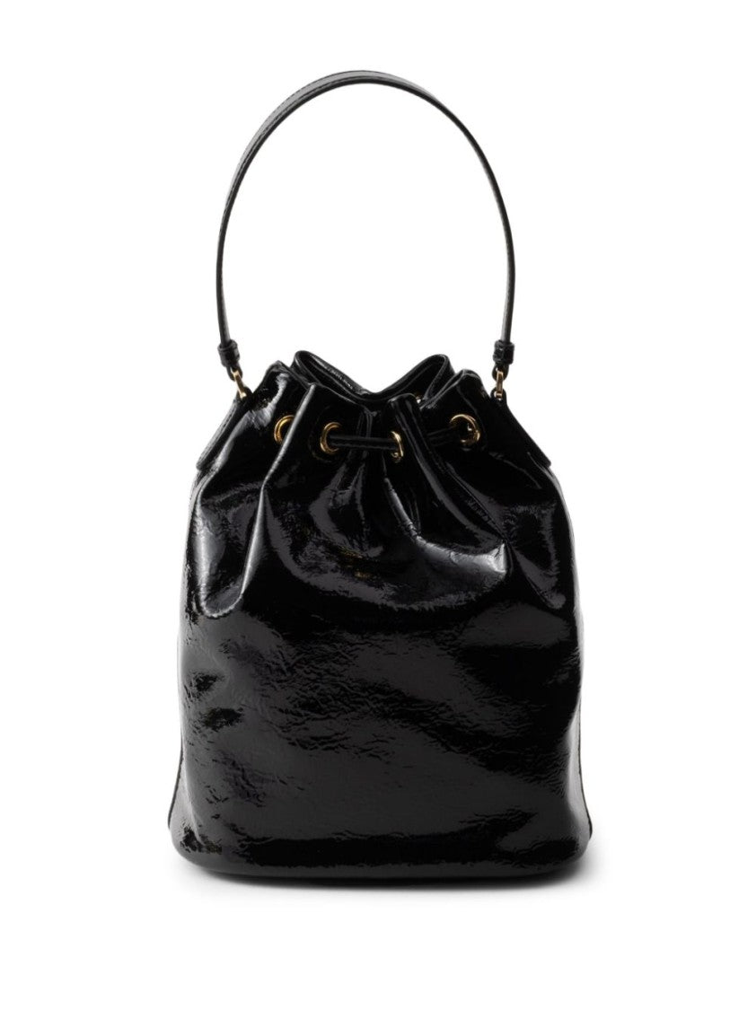 Prada Duet Naplak Patent Bucket Bag